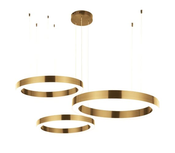 LED hanglamp Circle Brass Triple