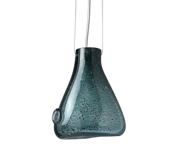 Glazen hanglamp Drop Turquoise