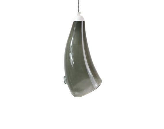Glazen hanglamp Horn Grey