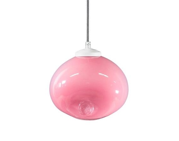 Glazen hanglamp Meduse Royal Pink