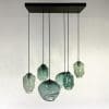 Glazen hanglamp Turquoise Expression