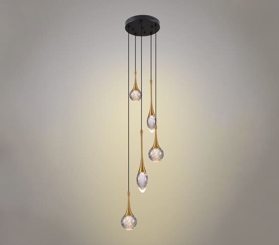 Hanglamp Crystal Bubbl 5 Round