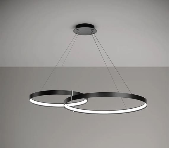 LED hanglamp Anello Double Black