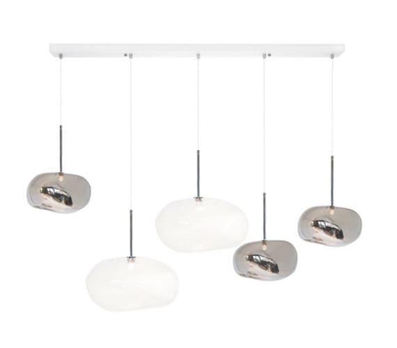 Hanglamp Galet L5 Chrome Clear