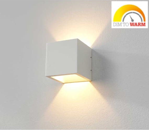 Wandlamp Cube Wit - Dim to Warm